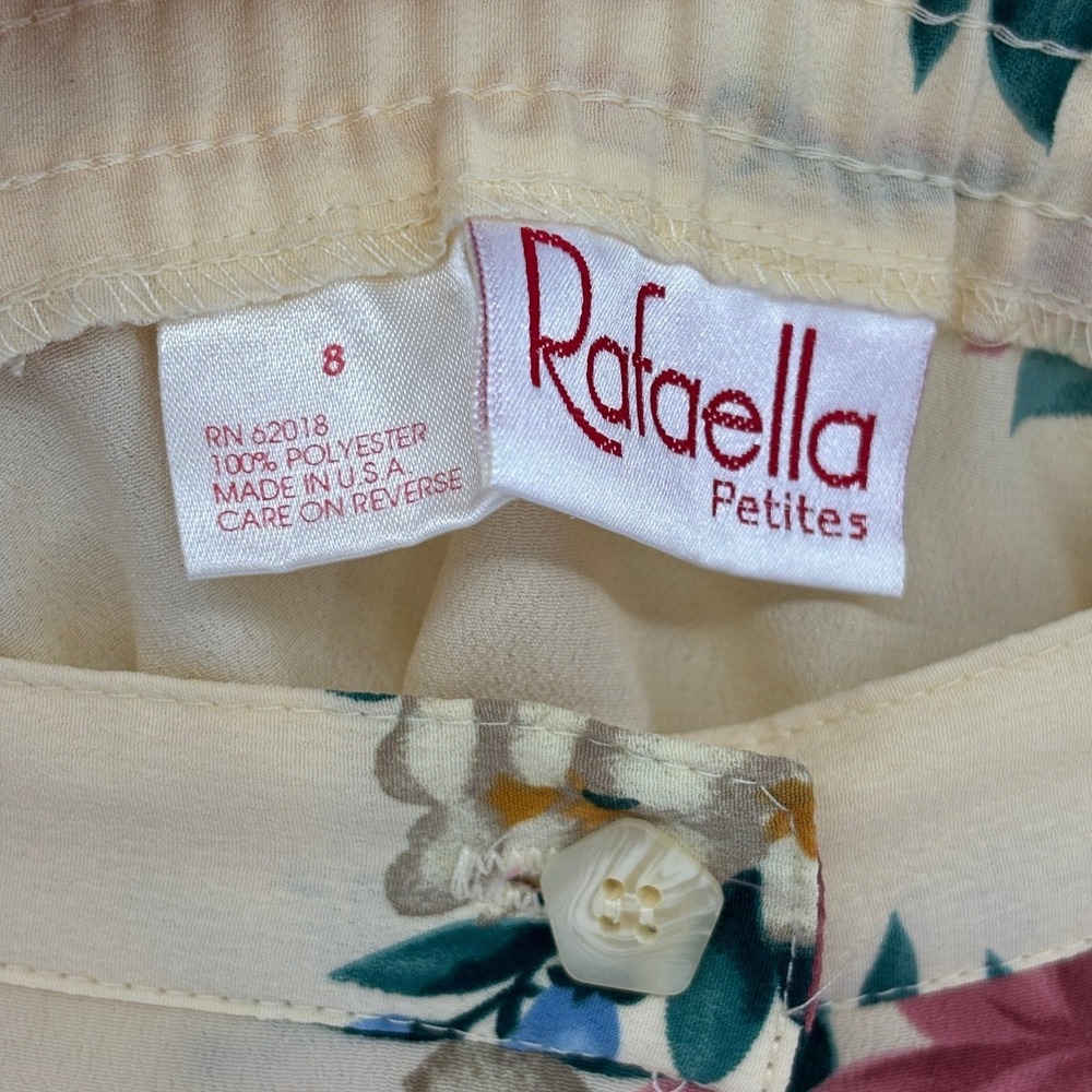 Rafaella Yellow Floral Button Skirt Cottagecore Vintage Romantic Midi size 8 - Picture 12 of 12